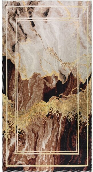 Barna-krémszínű mosható szőnyeg 80x150 cm – Vitaus