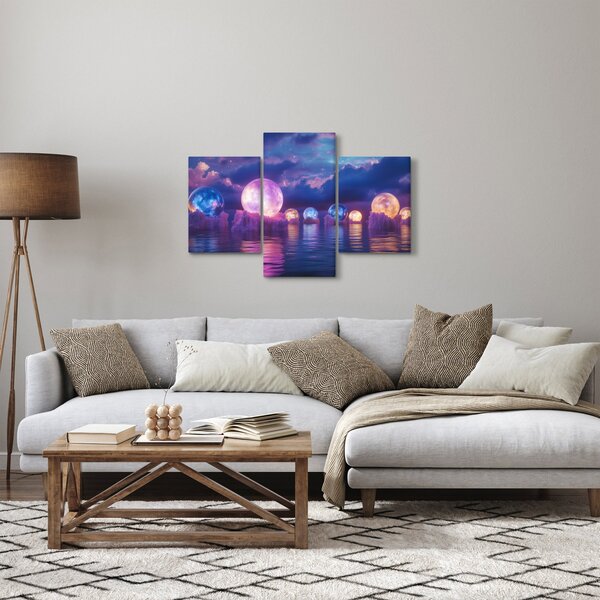 Kép - Bolygók a vízen (90x60 cm)