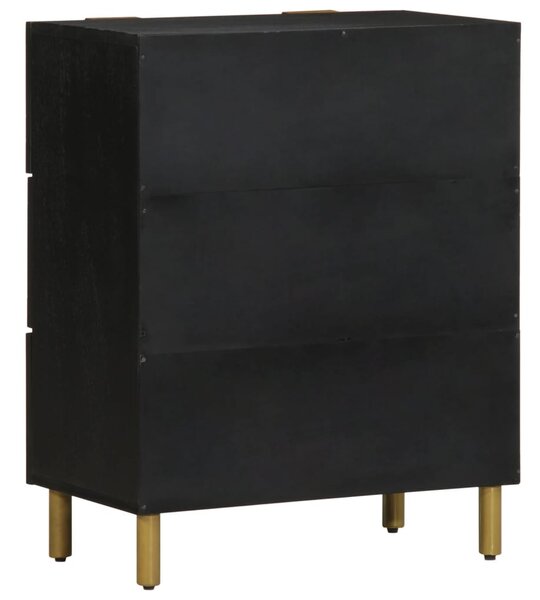 2db fekete szerelt fa tálalóasztal 60 x 33 x 75 cm