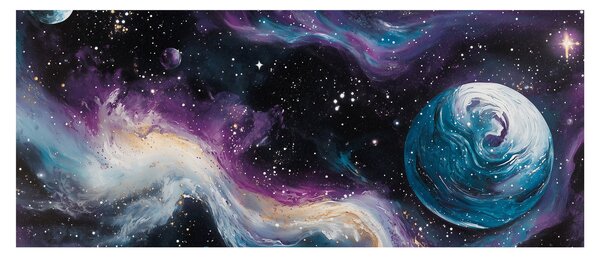 Kép - Festett univerzum (120x50 cm)