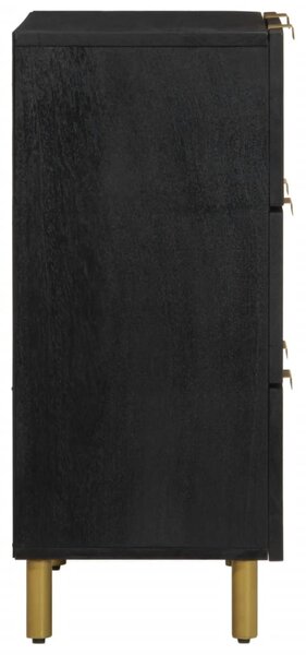 2db fekete szerelt fa tálalóasztal 60 x 33 x 75 cm