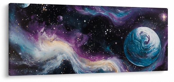 Kép - Festett univerzum (120x50 cm)