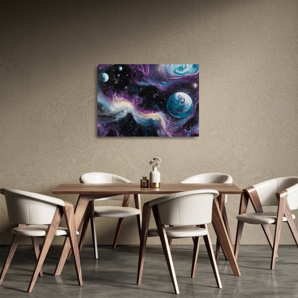 Üveg kép - Festett univerzum (70x50 cm)