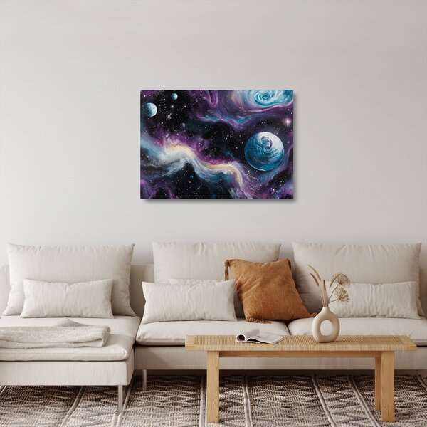 Üveg kép - Festett univerzum (70x50 cm)