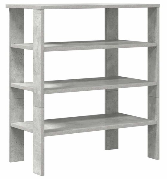 Betonszürke szerelt fa cipőtartó 61x32x70 cm