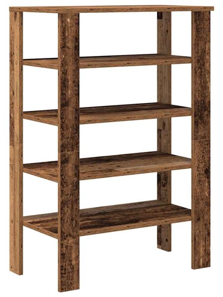 Antik fa szerelt fa cipőtartó 61x32x87,5 cm