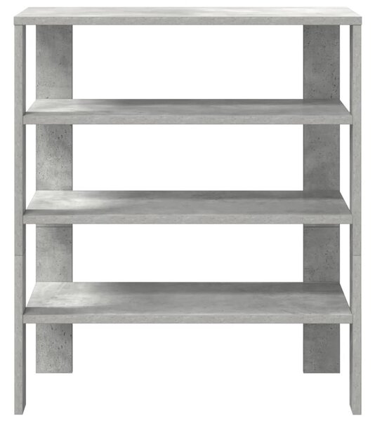 Betonszürke szerelt fa cipőtartó 61x32x70 cm