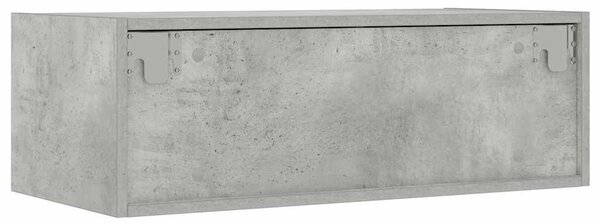 TV szekrény LED világítással beton szürke 75x35,5x25 cm