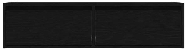 TV szekrény LED világítással fekete tölgy 100X35,5x25 cm