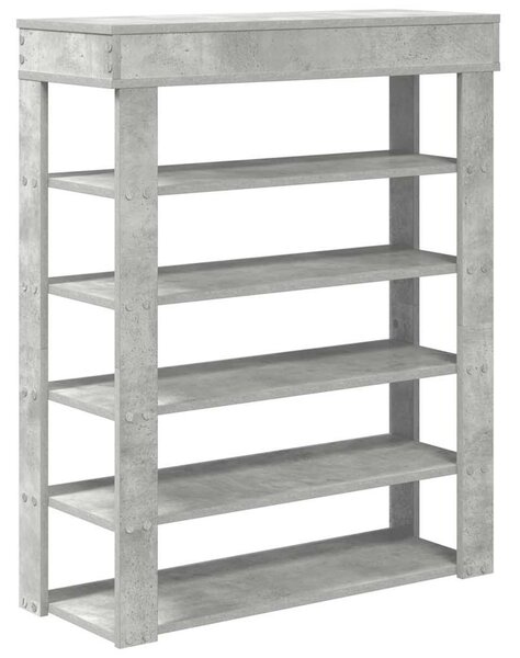 Beton tölgy szerelt fa cipőtartó 80x30x98 cm