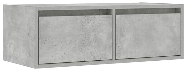 TV szekrény LED világítással beton szürke 75x35,5x25 cm