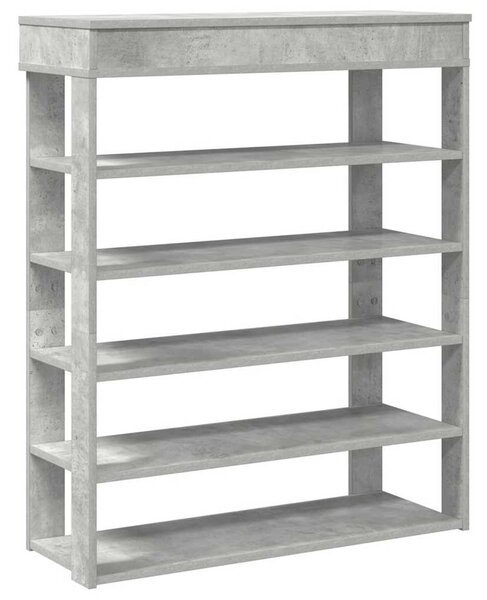 Beton tölgy szerelt fa cipőtartó 80x30x98 cm