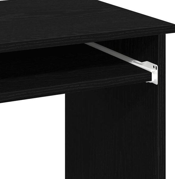 Fekete forgácslap íróasztal polcokkal 84x40x78 cm