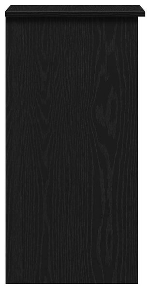Fekete forgácslap íróasztal polcokkal 84x40x78 cm
