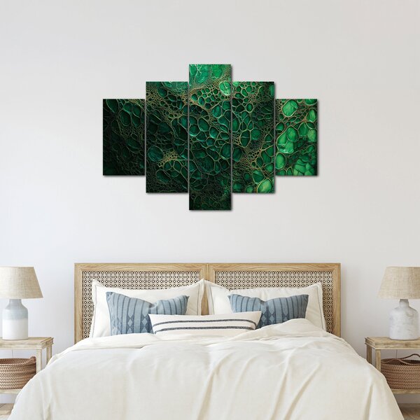 Kép - Zöld mikroszkópos kép (150x105 cm)