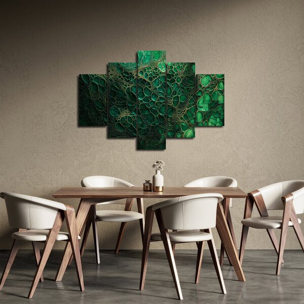 Kép - Zöld mikroszkópos kép (150x105 cm)