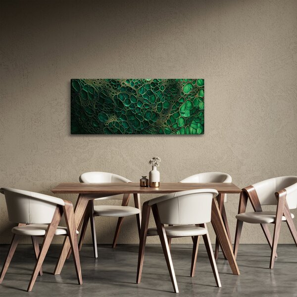 Kép - Zöld mikroszkópos kép (120x50 cm)