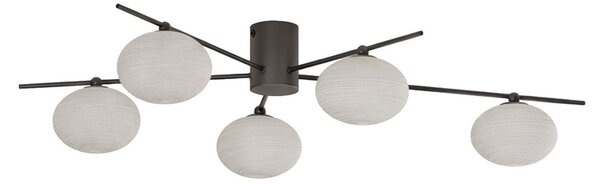 Mennyezeti Lámpa Lindby, Valisa, dimmable, Fekete, Nappali, Üveg
