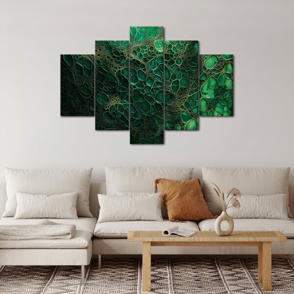 Kép - Zöld mikroszkópos kép (150x105 cm)