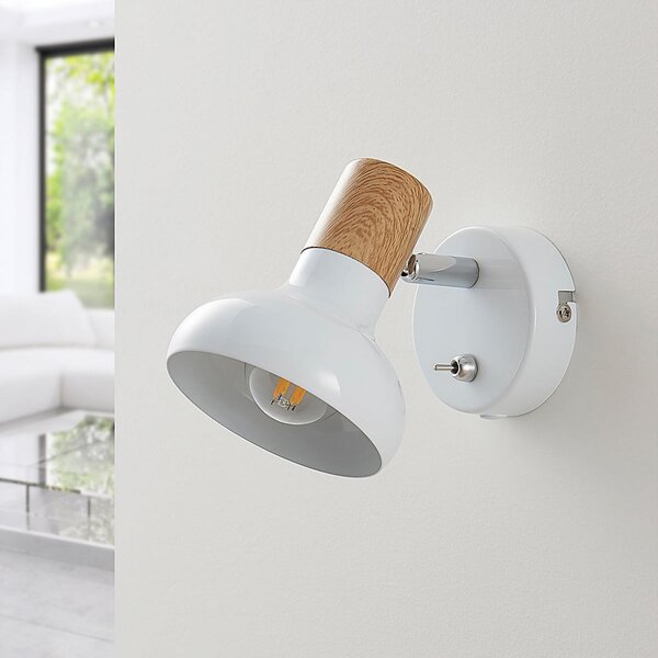 Fali Lámpa Lindby, Fridolin, dimmable, Fehér, Nappali, Fém, Modern