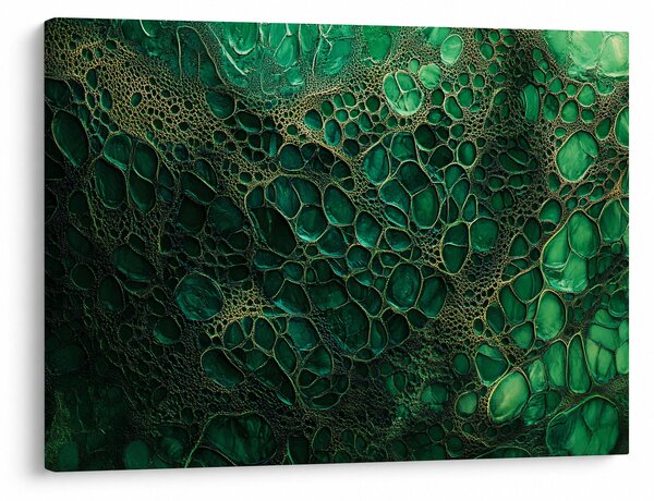 Kép - Zöld mikroszkópos kép (70x50 cm)