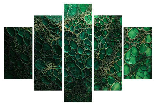 Kép - Zöld mikroszkópos kép (150x105 cm)