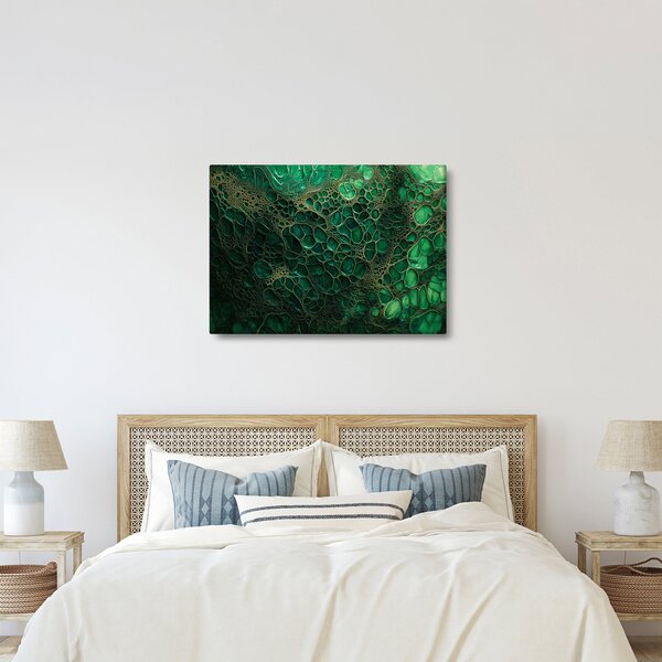 Kép - Zöld mikroszkópos kép (70x50 cm)