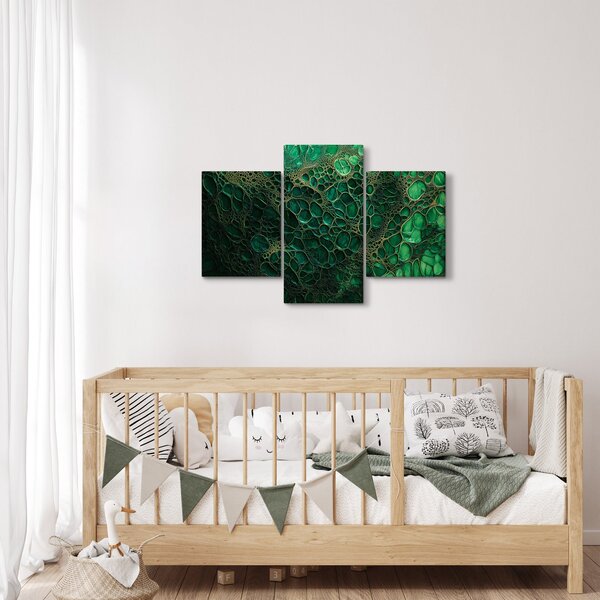 Kép - Zöld mikroszkópos kép (90x60 cm)
