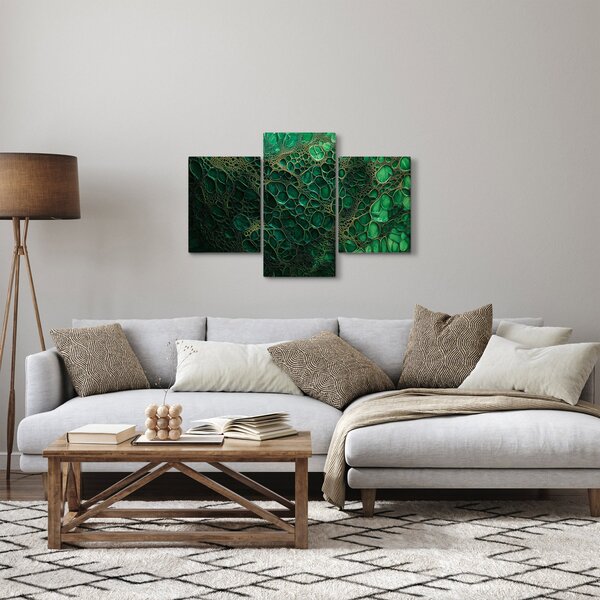 Kép - Zöld mikroszkópos kép (90x60 cm)