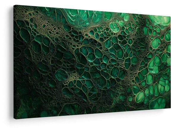 Kép - Zöld mikroszkópos kép (90x60 cm)