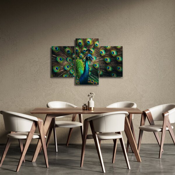 Kép – Pávatoll (90x60 cm)