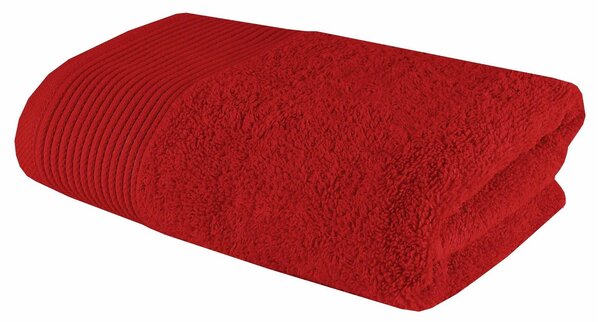 EMI Bella piros pamut fürdőlepedő 70x140 cm