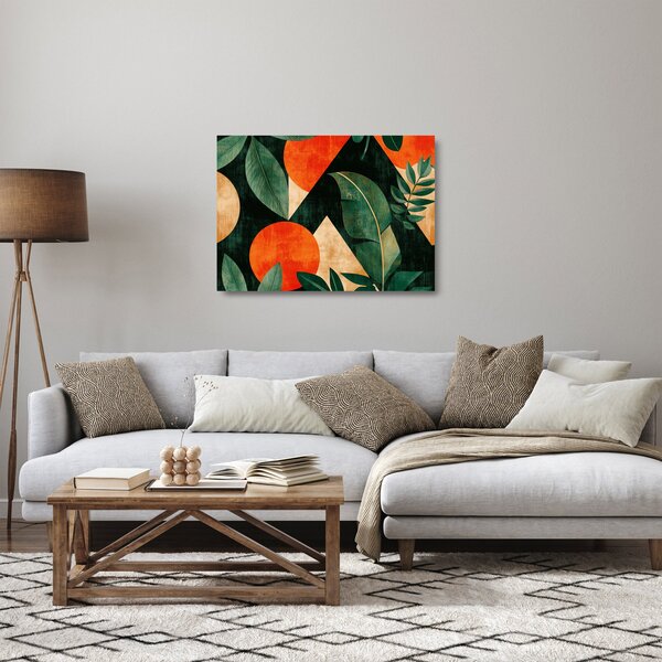Üveg kép - Geometrikus természeti minták II. (70x50 cm)