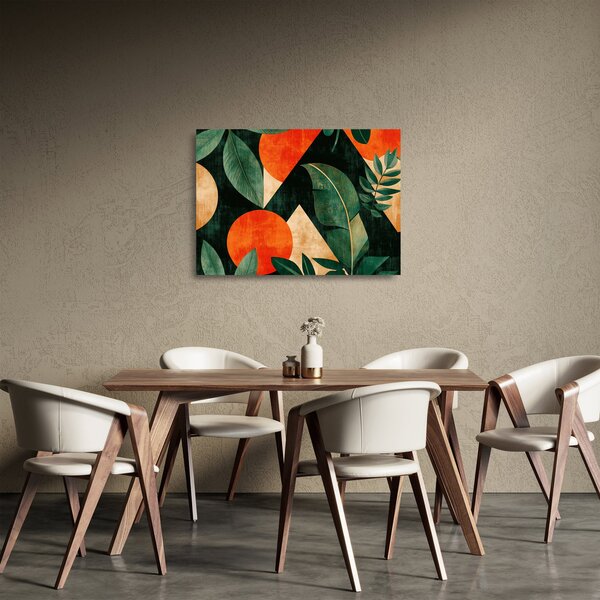 Üveg kép - Geometrikus természeti minták II. (70x50 cm)