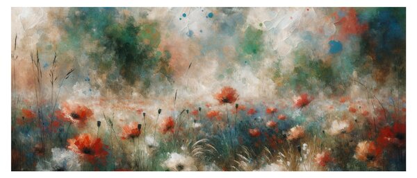 Kép – Pipacsmező absztrakciója (120x50 cm)