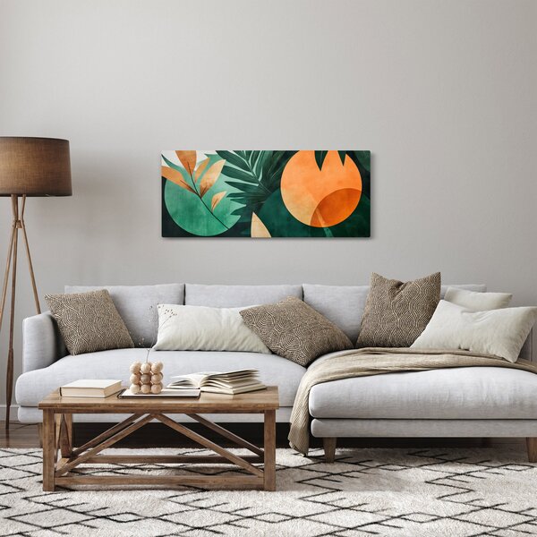 Kép - Geometrikus természeti minták (120x50 cm)