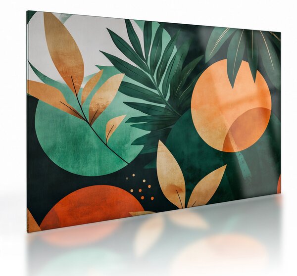 Üveg kép - Geometrikus természeti minták (70x50 cm)