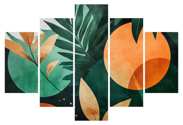 Kép - Geometrikus természeti minták (150x105 cm)