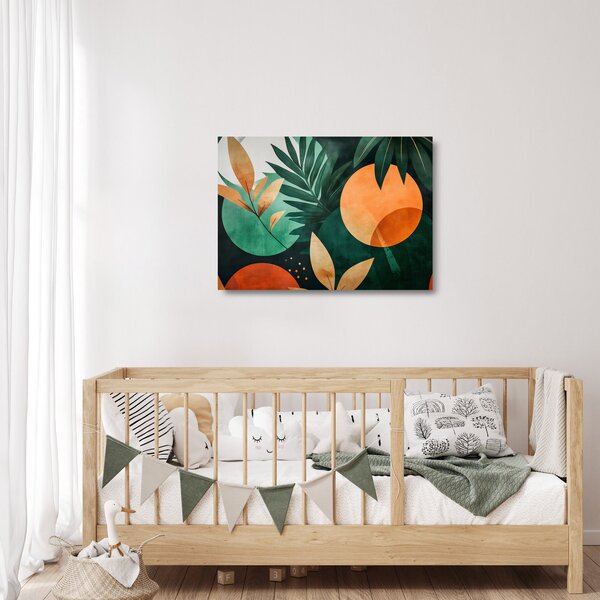 Üveg kép - Geometrikus természeti minták (70x50 cm)