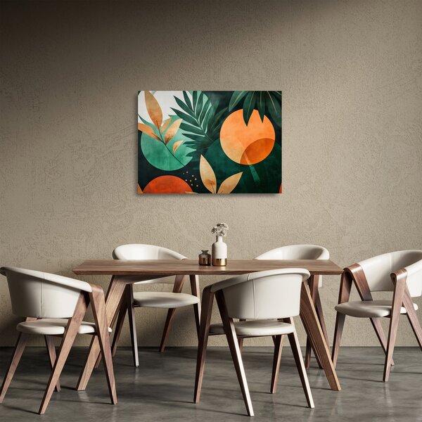 Üveg kép - Geometrikus természeti minták (70x50 cm)