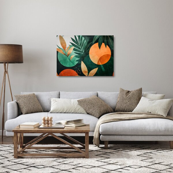 Üveg kép - Geometrikus természeti minták (70x50 cm)