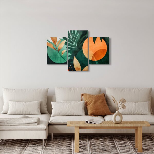 Kép - Geometrikus természeti minták (90x60 cm)