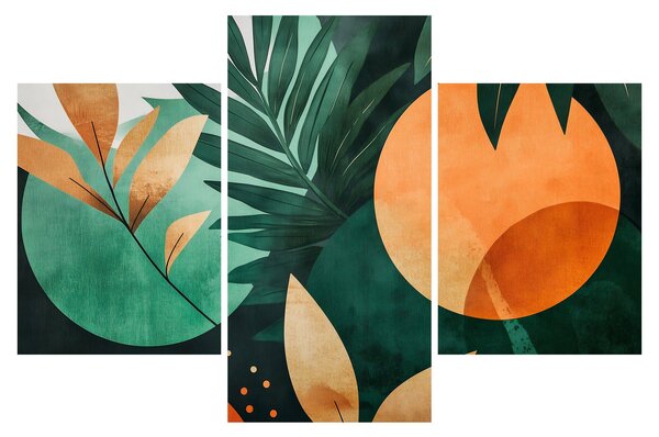 Kép - Geometrikus természeti minták (90x60 cm)