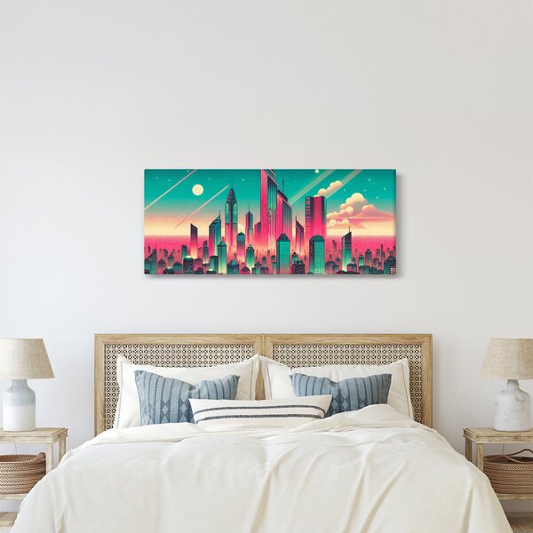 Kép – Nagyváros pop-art stílusban (120x50 cm)