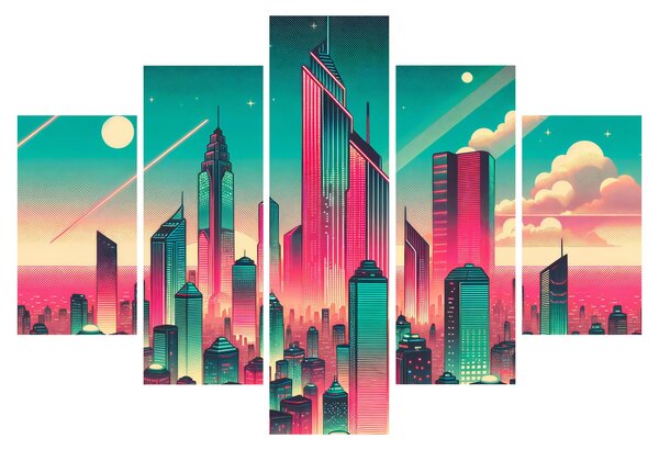 Kép – Nagyváros pop-art stílusban (150x105 cm)