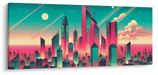 Kép – Nagyváros pop-art stílusban (120x50 cm)