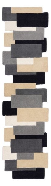 Szürke gyapjú futószőnyeg 60x230 cm Collage – Flair Rugs