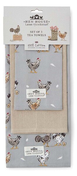 Pamut konyharuha szett 3 db-os 45x65 cm Hen House – Cooksmart ®