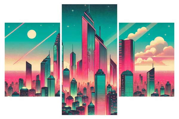 Kép – Nagyváros pop-art stílusban (90x60 cm)