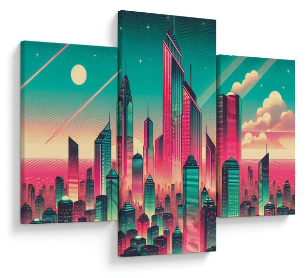 Kép – Nagyváros pop-art stílusban (90x60 cm)